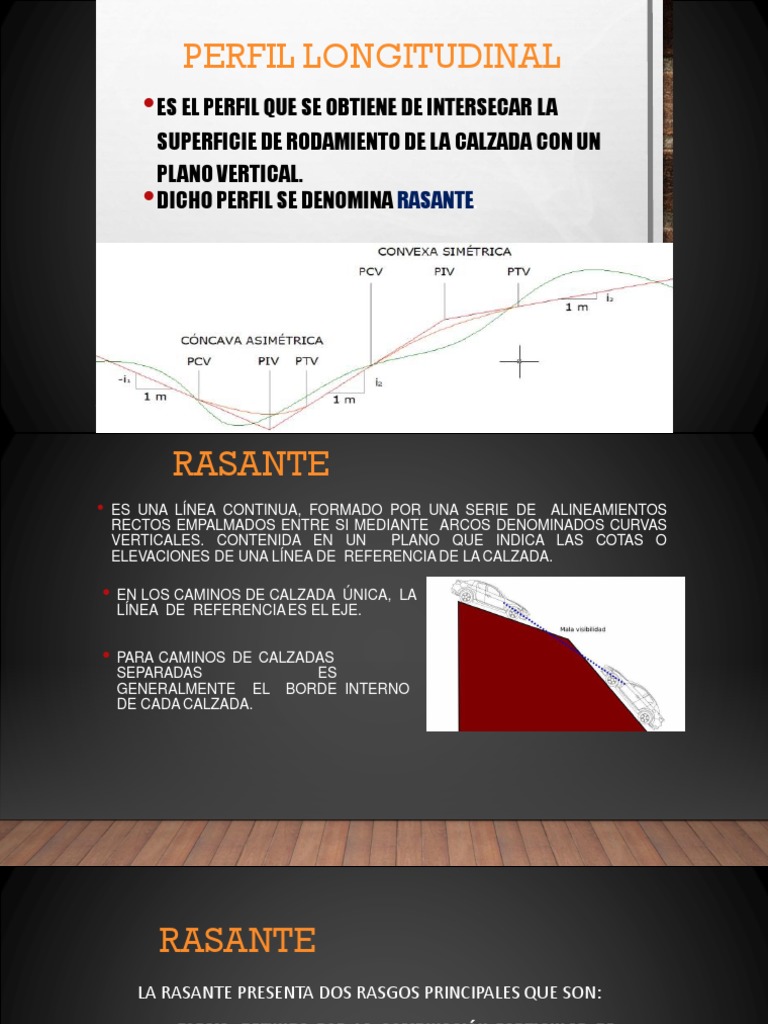 Definición y Factores de la Rasante | PDF | La carretera | Pendiente