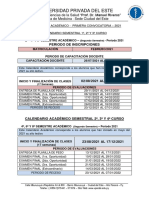 Calendario Académico - Medicina 2021 - Actalización