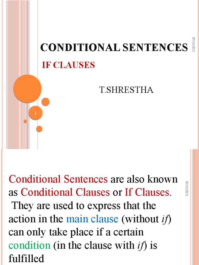 Understanding Conditional Sentences | PDF | Perfect (Grammar ...