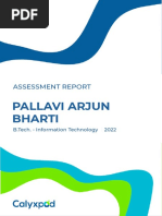 Pallavi Arjun Bharti: Assessment Report