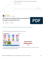 SAP Note From Mobile (Read, Download PDF or Corrections, Compare Versions) Part 2/2