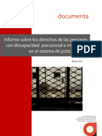 Informe Sobre Los Derechos de Las Personas Con Dispacidad Psicosocial e Intelectual en El Sistema de Justicia Penal