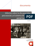 Informe Sobre La Discapacidad Psicosocial y El Sistema de Justicia Penal Mexicano