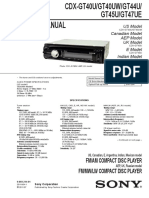 Service Manual: Fm/Am Compact Disc Player FM/MW/LW Compact Disc Player