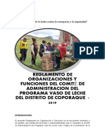 Reglamento del Comité de Administración del PVL de Coporaque 2019