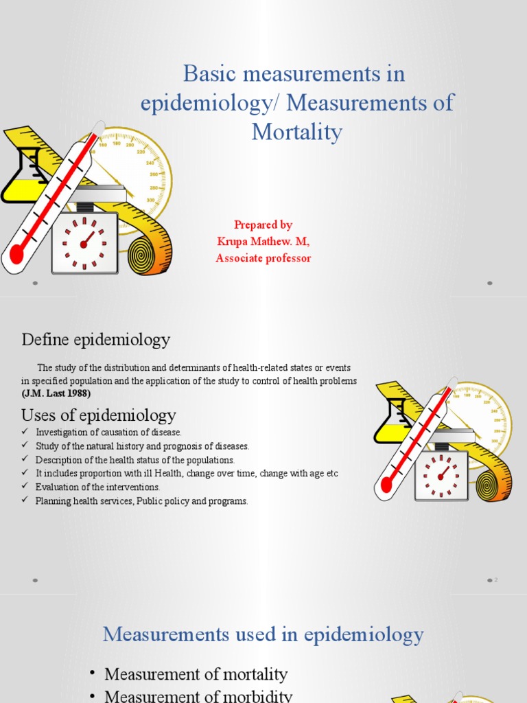 Basic Measurements in Epidemiology PDF Mortality Rate Epidemiology