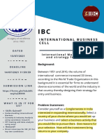 International Business Cell: International Market Analysis and Strategy Formulation Background