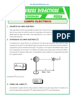 Ejercicios de Campo Eléctrico para Quinto Grado de Secundaria