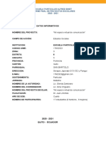 Informe Final de Proyectos Escolares 4to