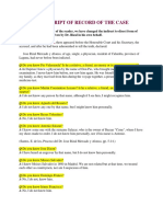 Transcript of Record of The Case: Discourse, The Testimony Given by Dr. Rizal in His Own Behalf