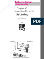 Introduction to Communication Elements: Listening