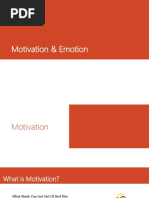 Motivation & Emotion