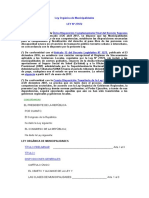 Ley Orgánica de Municipalidades 27972