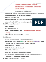 I-03 Unit 07 Activity 06 Communication Part D Page 101 Ask and Answer The Questions Completely. Give More Ideas To Support Your Answer