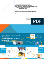 Infografía sobre accidentes e incidentes en el trabajo según LOPCYMAT