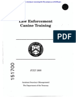 Law Enforcement Canine Training: JULY 1993