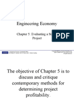 Engineering Economy: Chapter 5: Evaluating A Single Project
