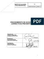 Procedimiento Acciones Correctivas - Preventivas PR-SGC-NS-001