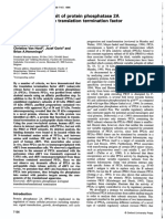 The Catalytic Subunit of Protein Phosphatase 2A Associates With The Translation Termination Factor eRF1