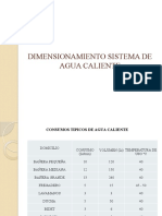 Dimensionamiento de sistemas de agua caliente