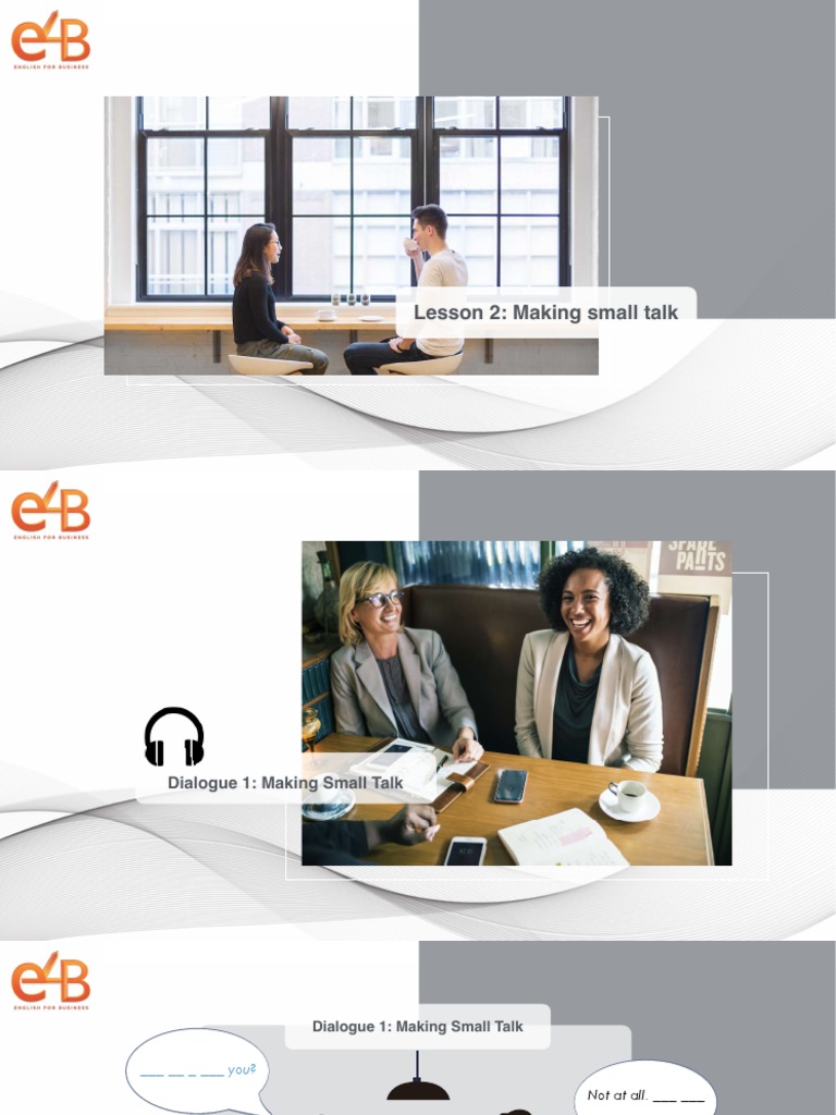 Small Talk English Lesson 2 | PDF | Human Communication | Communication