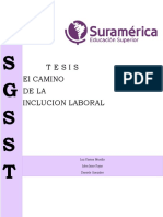 S G S S T: Tesis El Camino de La Inclucion Laboral