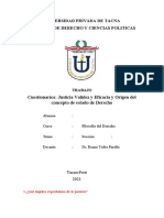 Cuestionario Justicia Validez y Eficacia y Origen Del Concepto de Estado de Derecho