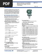 General Specifications: Model EJA510A and EJA530A Absolute and Gauge Pressure Transmitters