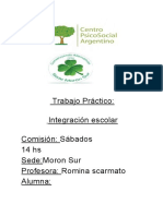 TP Integración Escolar. Profesora Scarmato