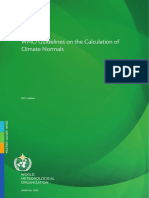 WMO Guidelines On The Calculation of Climate Normals: 2017 Edition