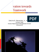 Motivation Towards Teamwork: Datulna B. Mamaluba, JR., Rcrim