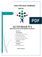 Actividad Nº2: Universidad Privada Domingo Savio