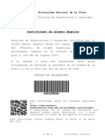 Certificado Alumno Regular