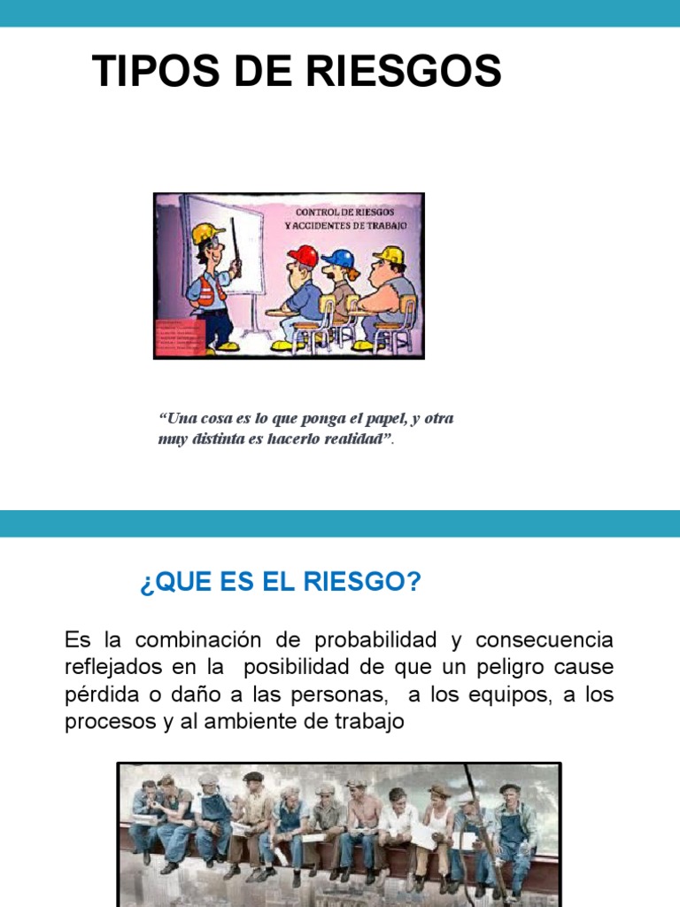 Tipos y Evaluación de Riesgos Laborales | PDF | Seguridad y salud ...