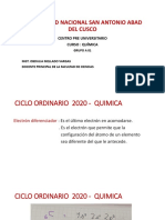 Configuración electrónica y propiedades de los elementos químicos