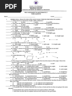 First Assessment in Mathematics 7 Third Quarter