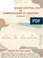 Asturias Sugar Ind. vs Customs