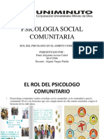 Psicología comunitaria: rol y funciones del psicólogo