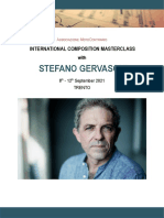 Stefano Gervasoni: International Composition Masterclass