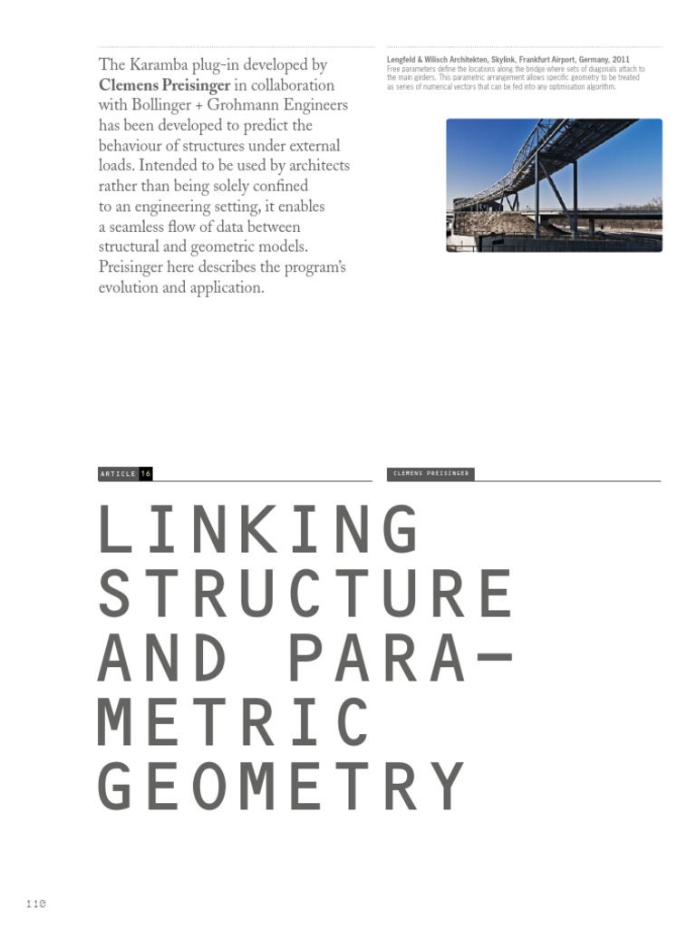 Linking Structure and Parametric Geometry | PDF | Mathematical ...