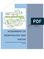 Assignment of Morphology and Syntax: Assignment By: Hassan Altaf Roll No:Eng-19-44
