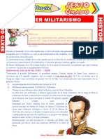 Primer Militarismo para Sexto Grado de Primaria