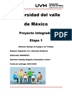 Universidad Del Valle de México: Proyecto Integrador Etapa 1