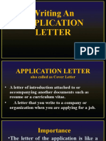 Writing An Application Letter