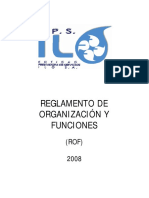 Reglamento de Organizacion y Funciones 2008