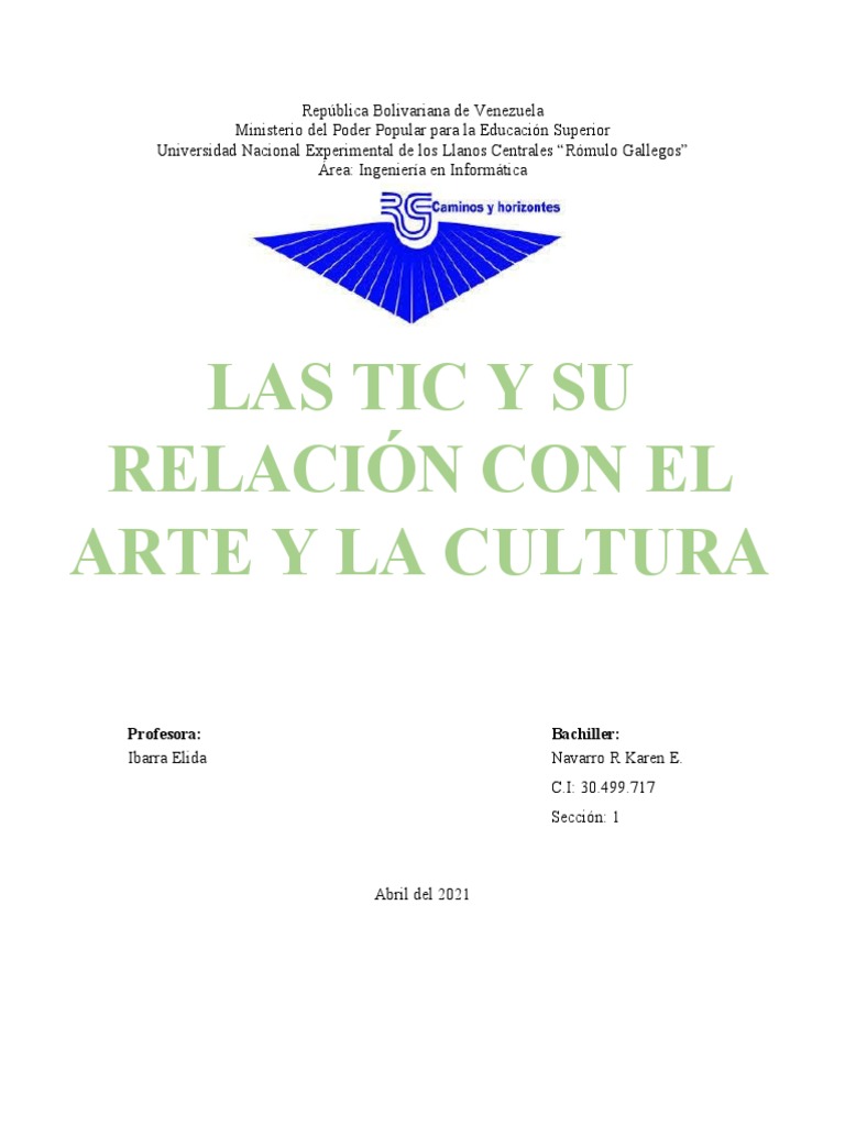 TIC en el Arte y la Cultura | PDF | Tecnología de información y ...