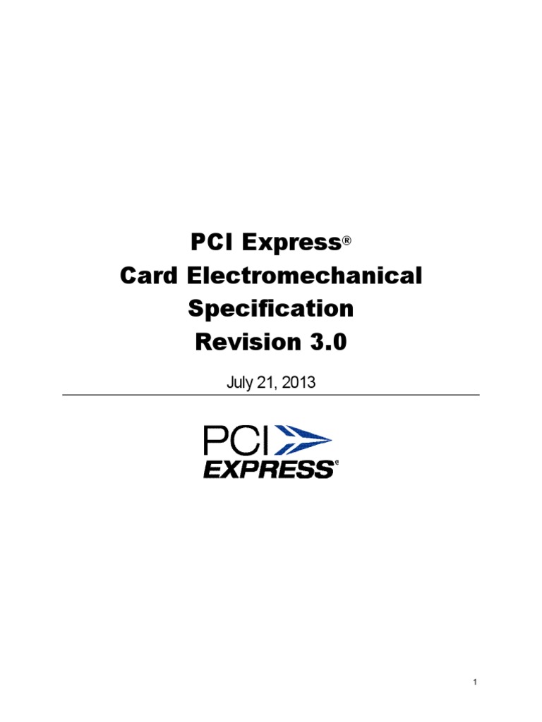 PCI Express Card Electromechanical Specification Revision 3.0 | PDF ...
