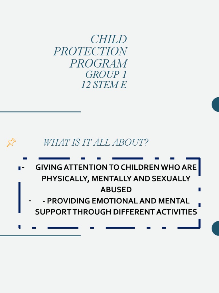 Child Protection Program: Group 1 12 Stem E | PDF
