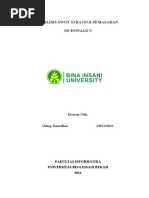 Analisis Swot Strategi Pemasaran Mcdonald Cut Mutia