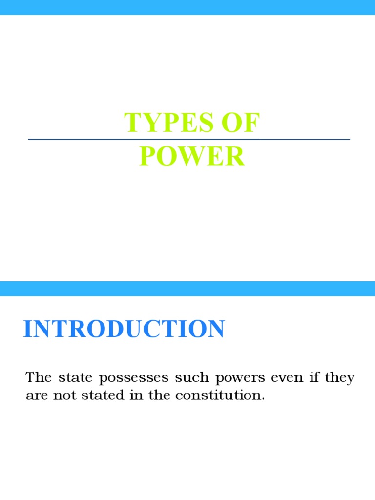 Types of Government Powers Explained | PDF | Sovereignty | Property